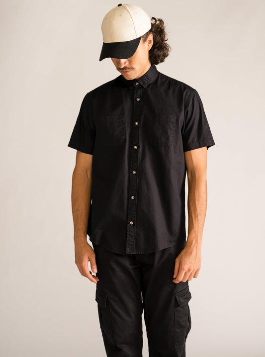 Swalla Short Sleeve Shirt, Negro