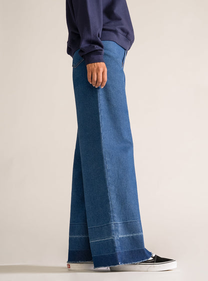 Into The Void Wide Leg Jeans, Azul Claro