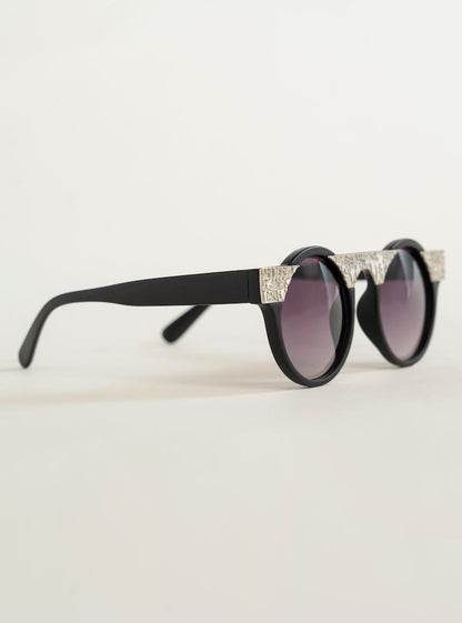Round & Around Sunglasses, Negro