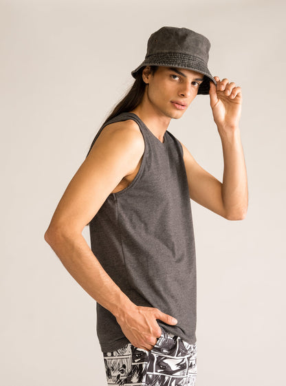 Summer Tank Top, Gris Obscuro