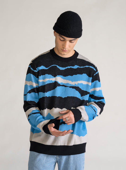Desert horizon Sweater, Azul Claro