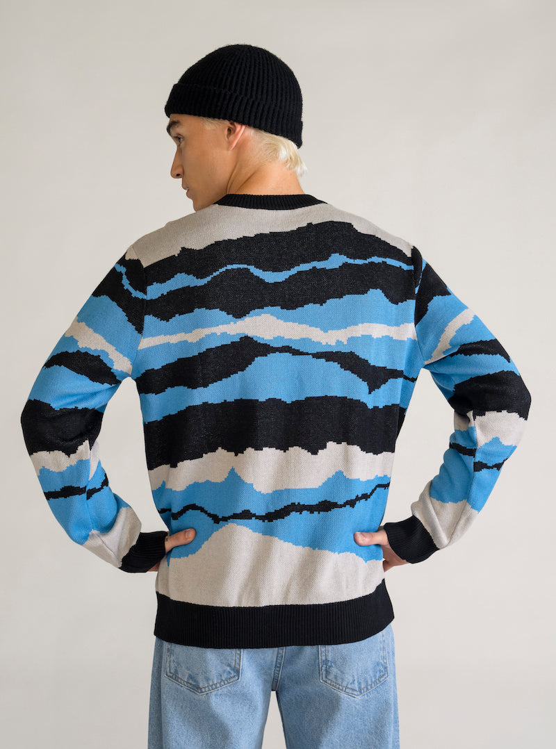 Desert horizon Sweater, Azul Claro