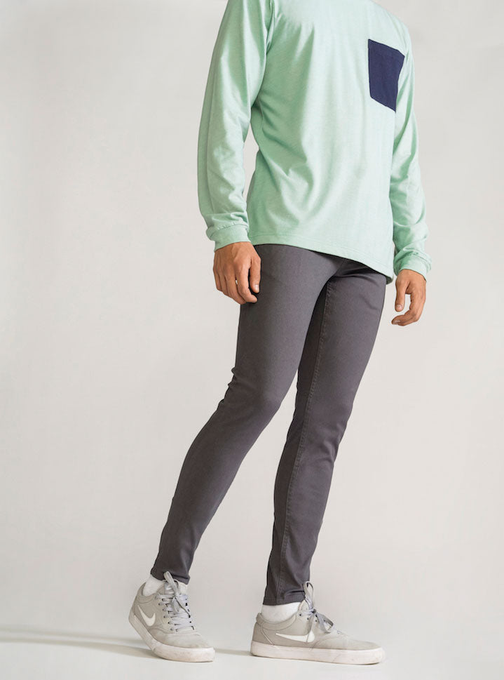 The New Classic Skinny Pants, Gris Obscuro