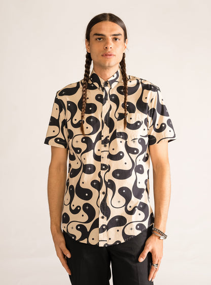 Heartburn Short Sleeve Shirt, Beige