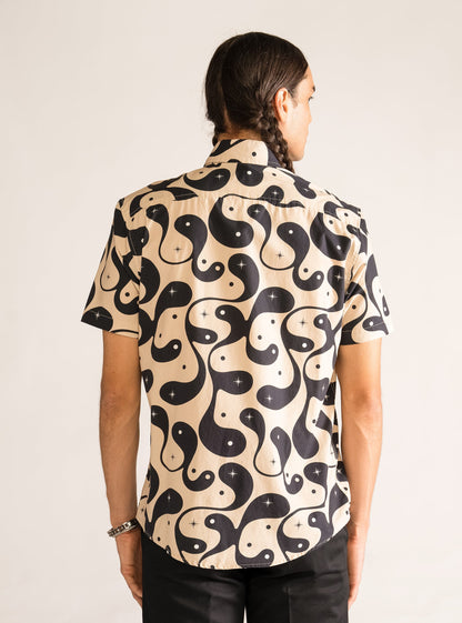 Heartburn Short Sleeve Shirt, Beige