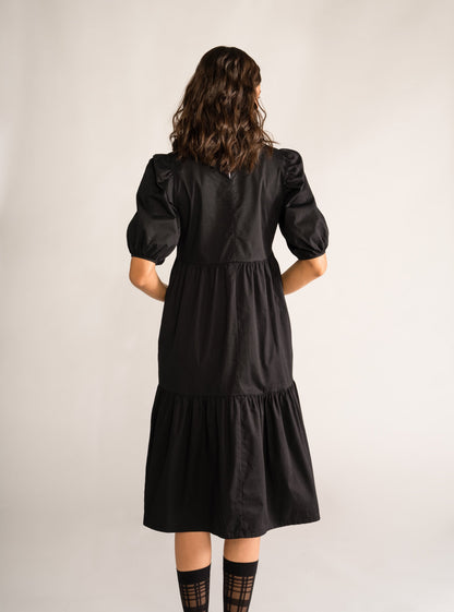 Lily Munster Dress, Negro