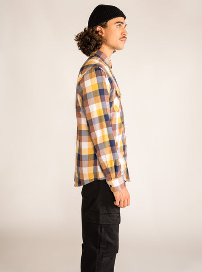 Rear View Long Sleeve Shirt, Mostaza