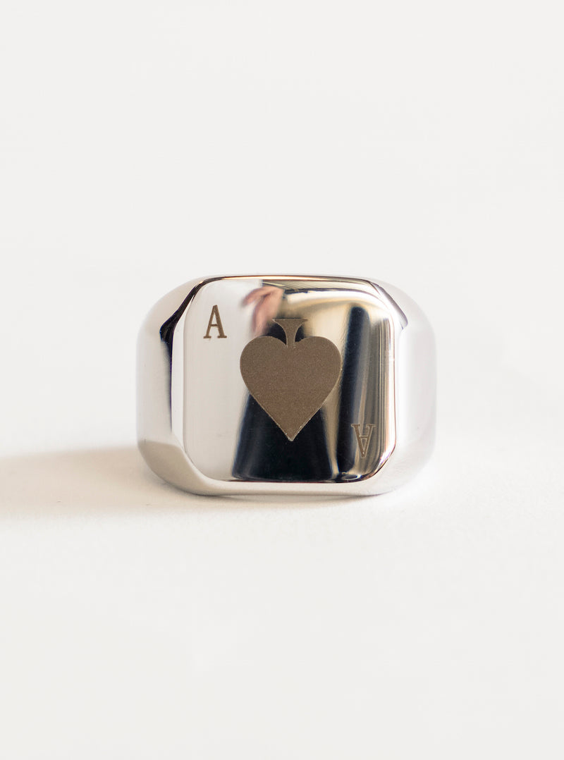 Roll This Dice Ring, Plateado