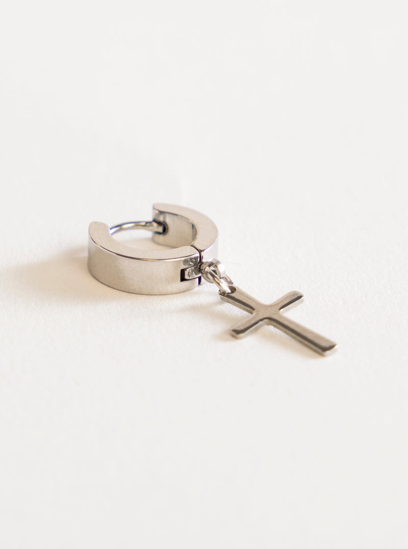 Crucifix Cuff Piercing, Plateado