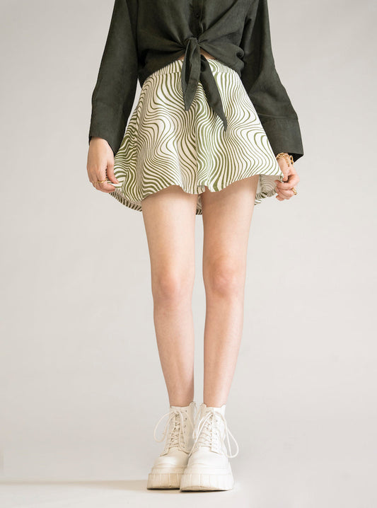 Matcha Waves Skirt, Verde Claro