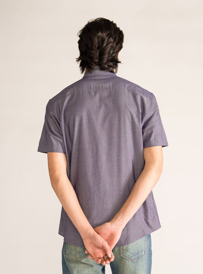 Omen Short Sleeve Shirt, Azul Obscuro