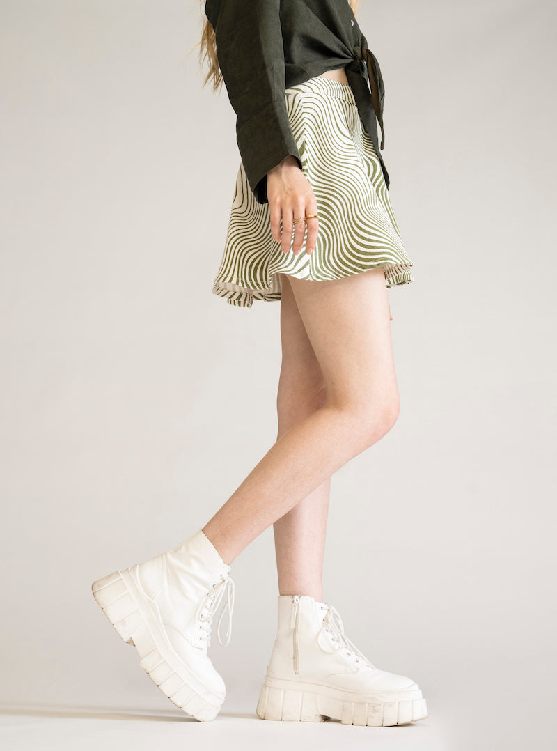 Matcha Waves Skirt, Verde Claro