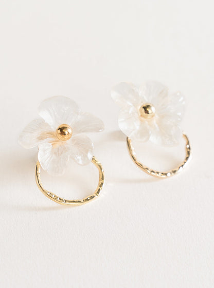 Buttercup Flower Earrings, Dorado