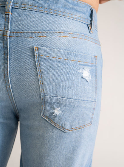 Pocket With Money Jeans, Azul Claro
