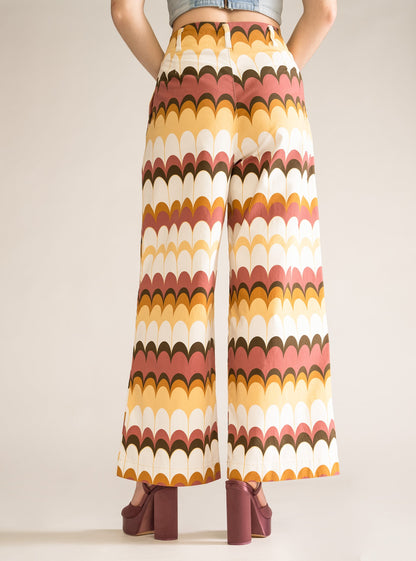 Mermaid Skin Wide Leg Pants, Rosado
