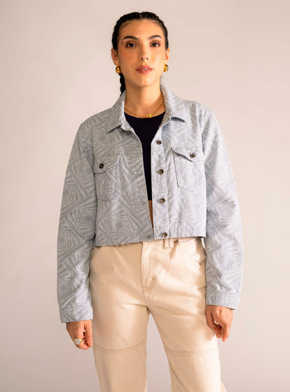 Time Enough at Last Cropped Jacket, Celeste