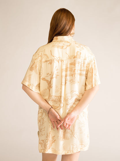 After Midnight Oversized Blouse, Beige