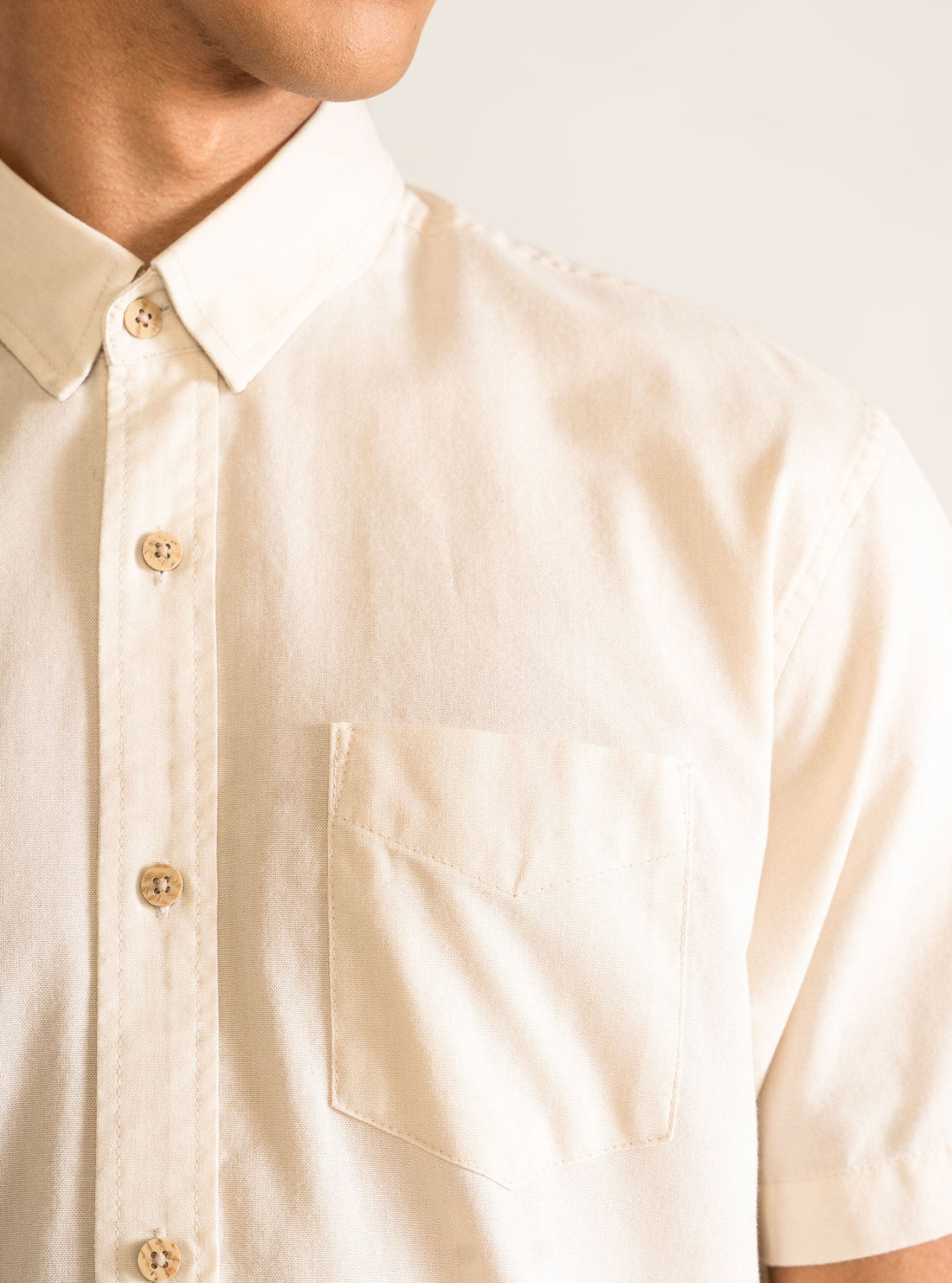 Harmony Button-Up Shirt, Beige