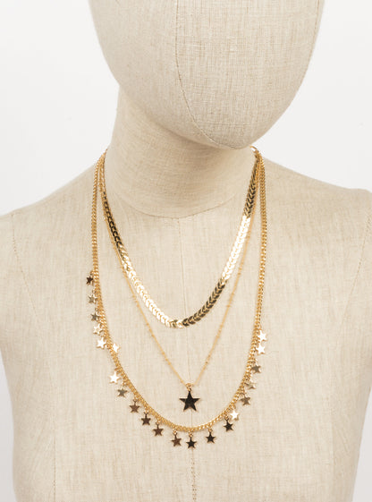 Lucky Star Necklace, Dorado