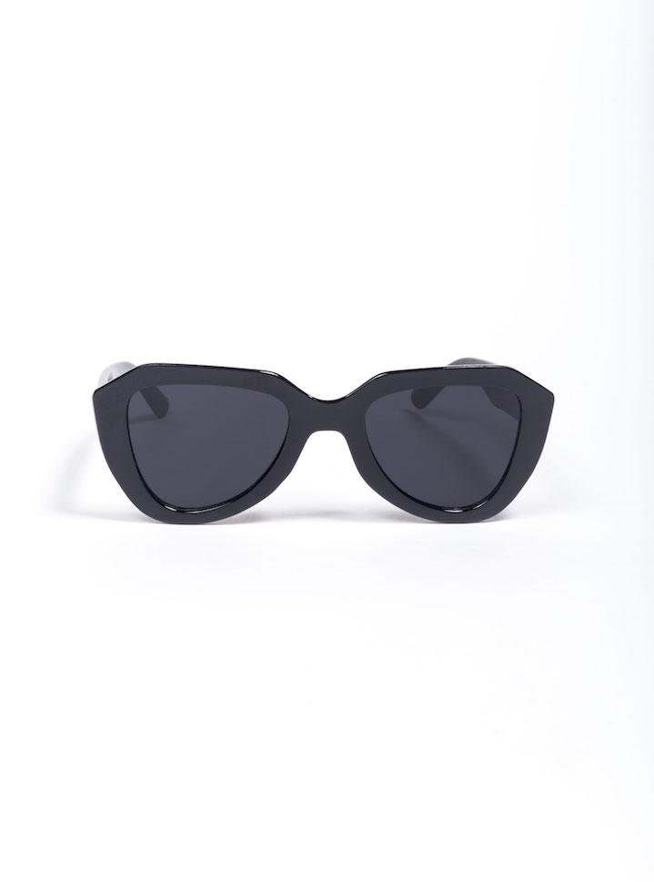 Retro Geometric Sunglasses, Negro