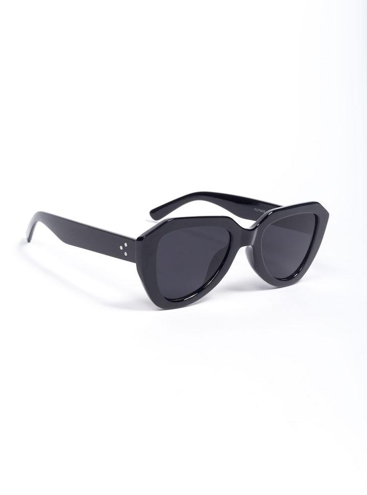 Retro Geometric Sunglasses, Negro
