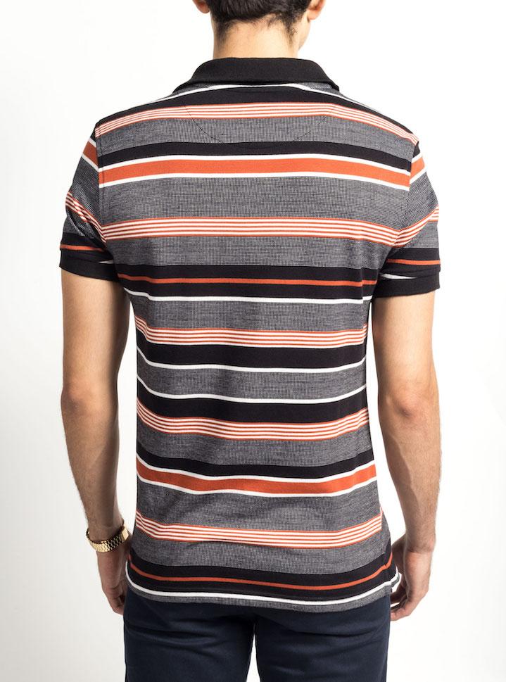 Stripe Me On Polo Shirt, Ladrillo